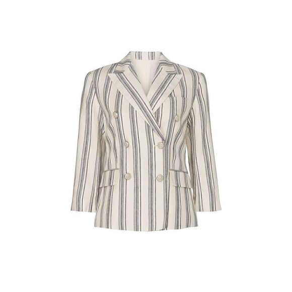 Lauren Ralph Lauren Striped Linen Twill Blazer - Picture 2 of 13